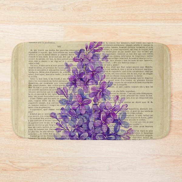 Item preview, Botanical print, on old book page - lilac designed and sold by Art by Lilia.