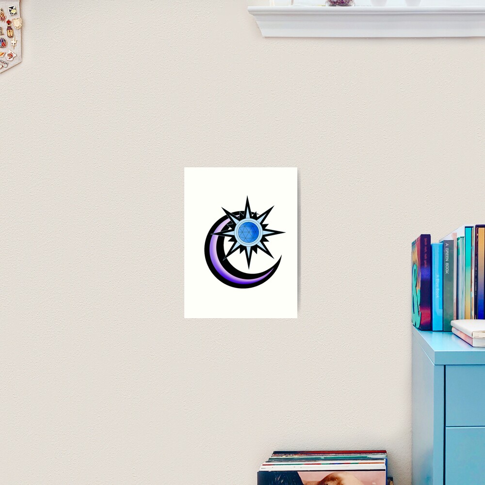 Twitches Sun And Moon Symbol Art Print By Oldisneydesigns Redbubble