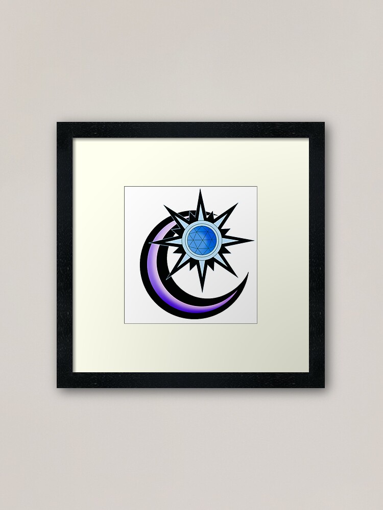 Twitches Sun And Moon Symbol Framed Art Print By Oldisneydesigns Redbubble