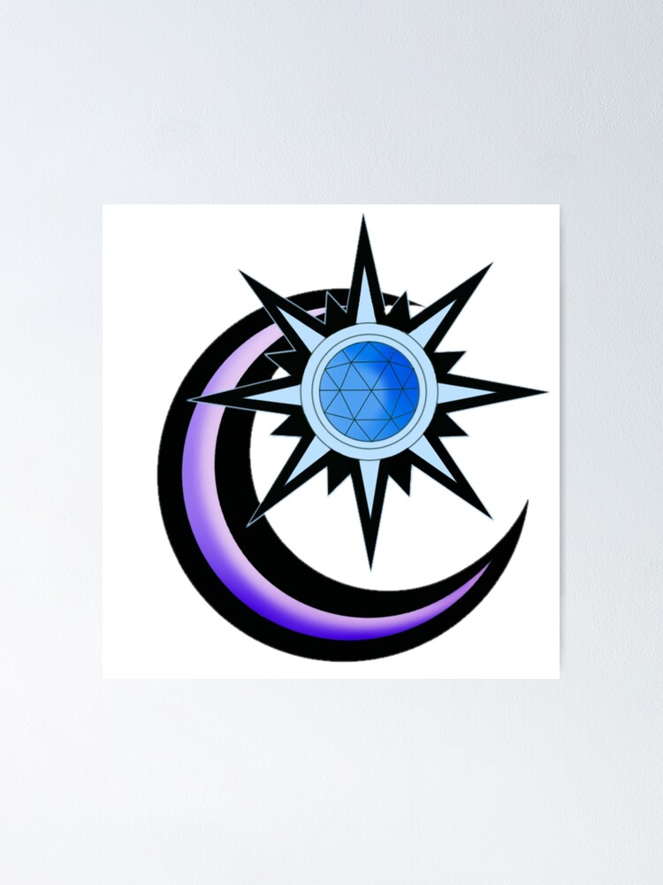 Twitches Sun And Moon Symbol Poster By Oldisneydesigns Redbubble