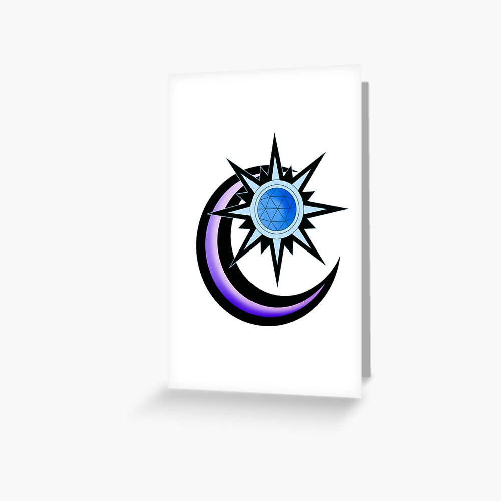 Twitches Sun And Moon Symbol Greeting Card By Oldisneydesigns Redbubble
