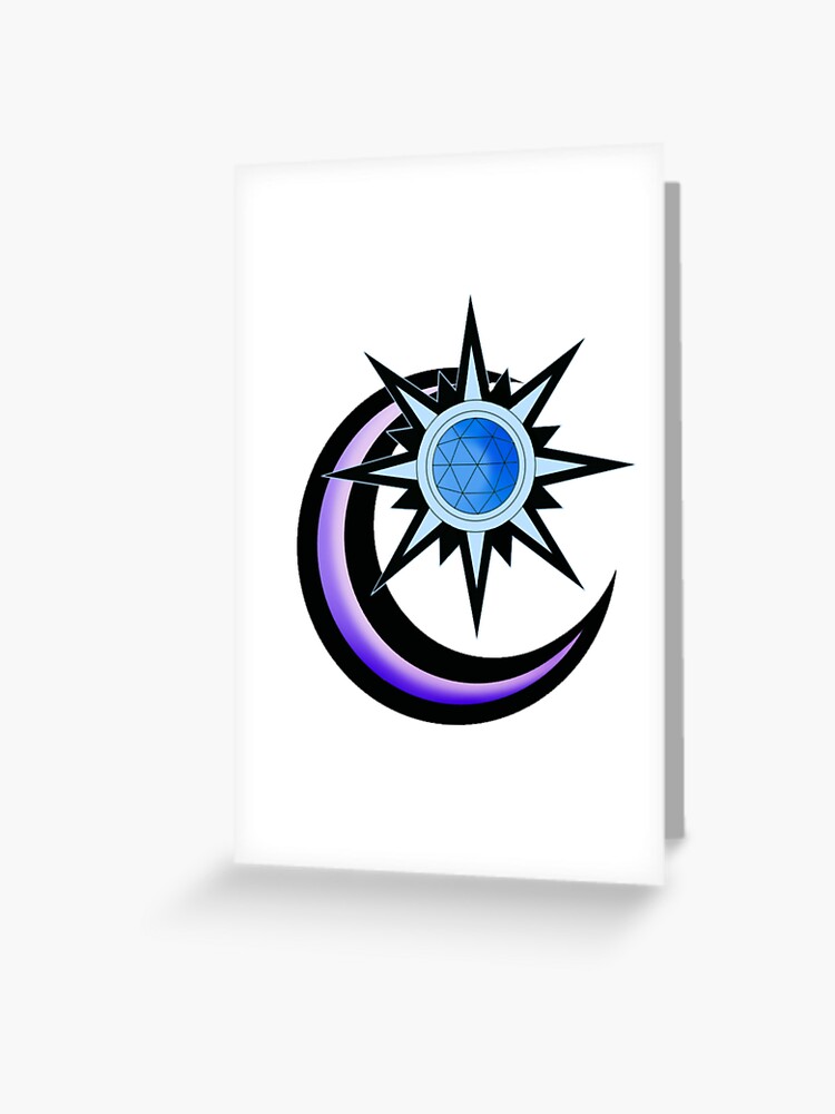 Twitches Sun And Moon Symbol Greeting Card By Oldisneydesigns Redbubble