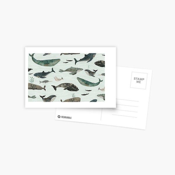 Tattooed Whales Postcard