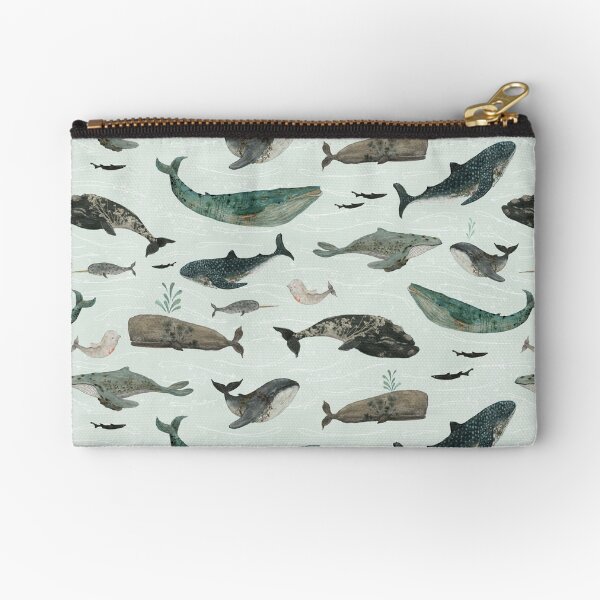 Tattooed Whales Zipper Pouch