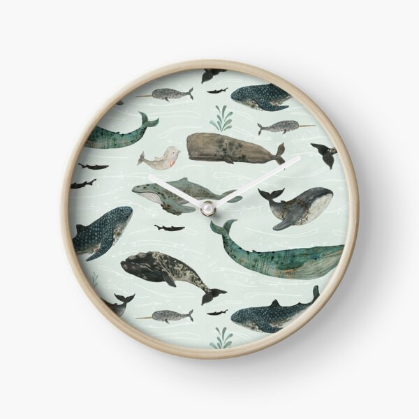 Tattooed Whales Clock