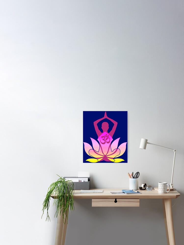 Amazon.com: Lotus Pose with Lotus Drawing Yoga Decals - Woman in Lotus Pose  Yoga Meditation Wall Decals - Lotus Pose Painting with Lotus Flower Yoga  Stickers : Tools & Home Improvement