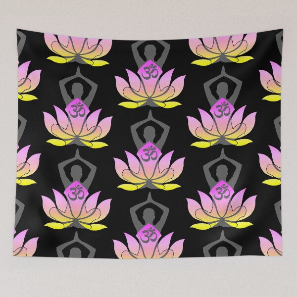 Item preview, OM Namaste Yoga Pose Lotus Flower designed and sold by Garaga.