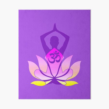 Yoga Wall Art with Frame, Silhouette in Lotus Pose with Blooming Watercolor  Flowers Green Leaves Body and Mind, Printed Fabric Poster for Bathroom  Living Room, 23