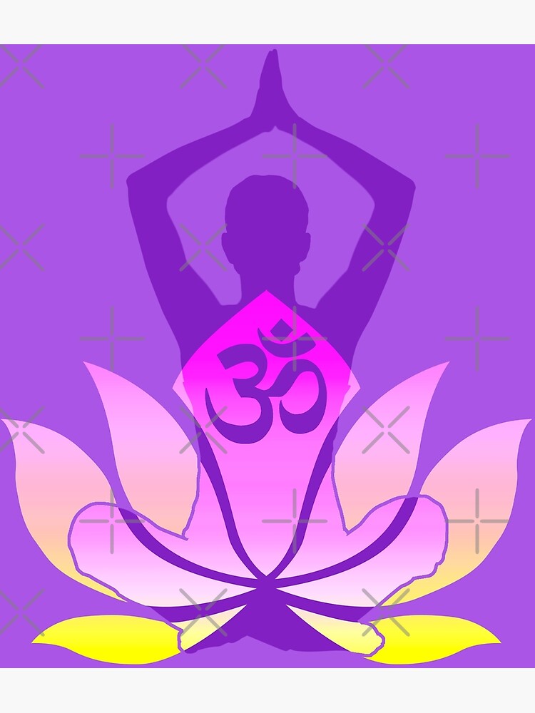 Yellow Yoga Girl Pose - Open Your Heart Namaste - Spiritual Mindful Asana -  Illustration by MadliArt