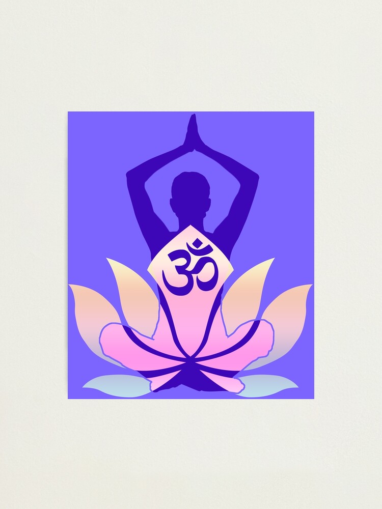 Silhouette of Woman in yoga lotus Pose By Olena1983 | TheHungryJPEG