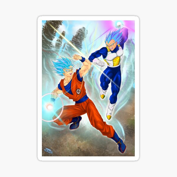 Dragon Ball Super - Goku & Vegeta Design Sticker