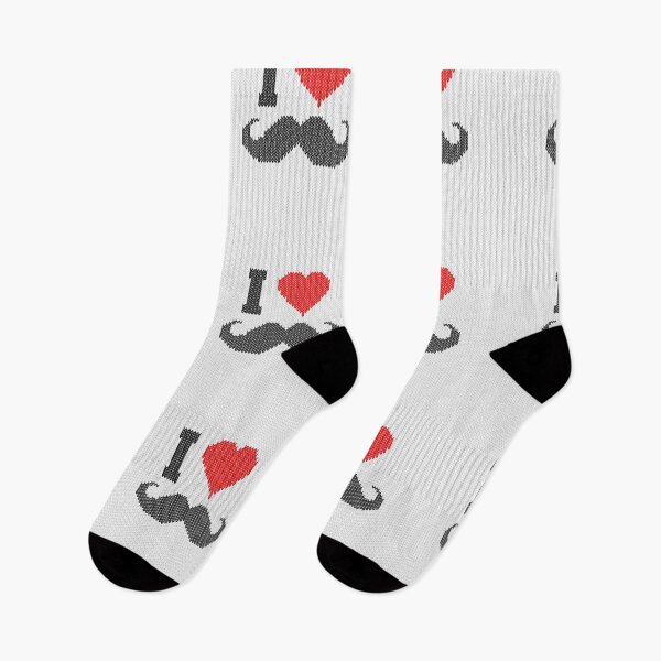 Item preview, I Love Mustache in Knitting Motif Style designed and sold by Garaga.