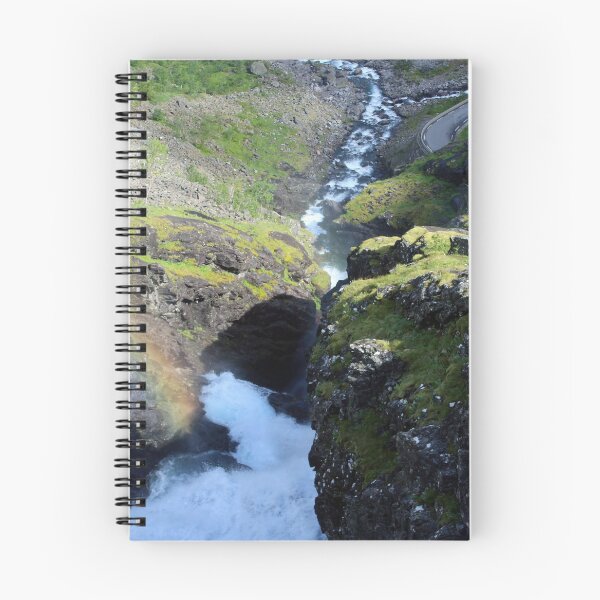 Item preview, Troll Road and Waterfall with Rainbow Norway designed and sold by LivingArtBrenda.