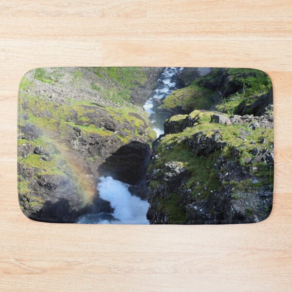 Item preview, Troll Road and Waterfall with Rainbow Norway designed and sold by LivingArtBrenda.