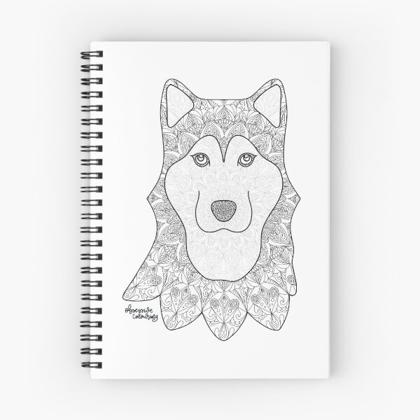 Item preview, Siberian Husky Mandala Art by Obsessive Colouring designed and sold by Obsessive Colouring.