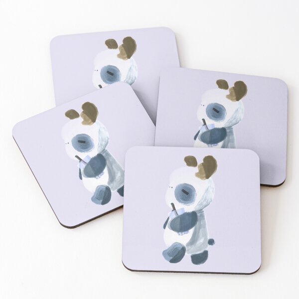 Item preview, Pantler the Panda with Antlers with Bubble Tea designed and sold by -eMM.