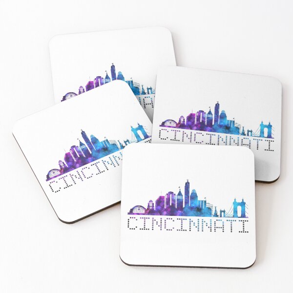 Item preview, Cincinnati Skyline Letters Purple and Blue designed and sold by Olivia Ossege.