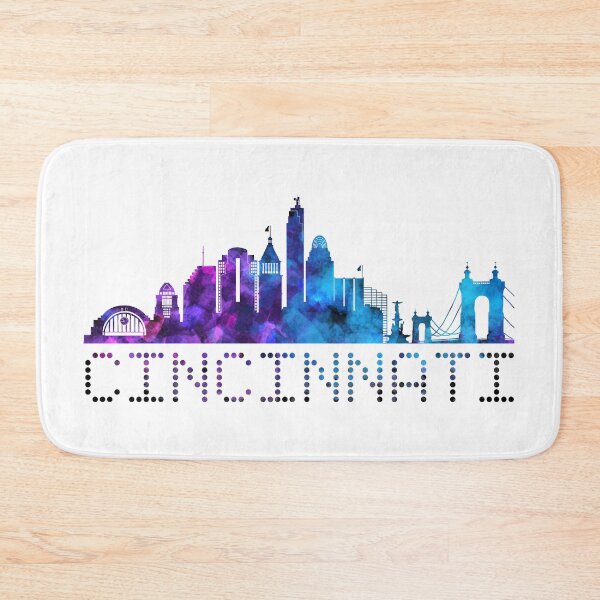 Item preview, Cincinnati Skyline Letters Purple and Blue designed and sold by Olivia Ossege.