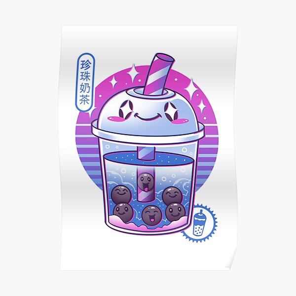 Boba Wave Tea Poster