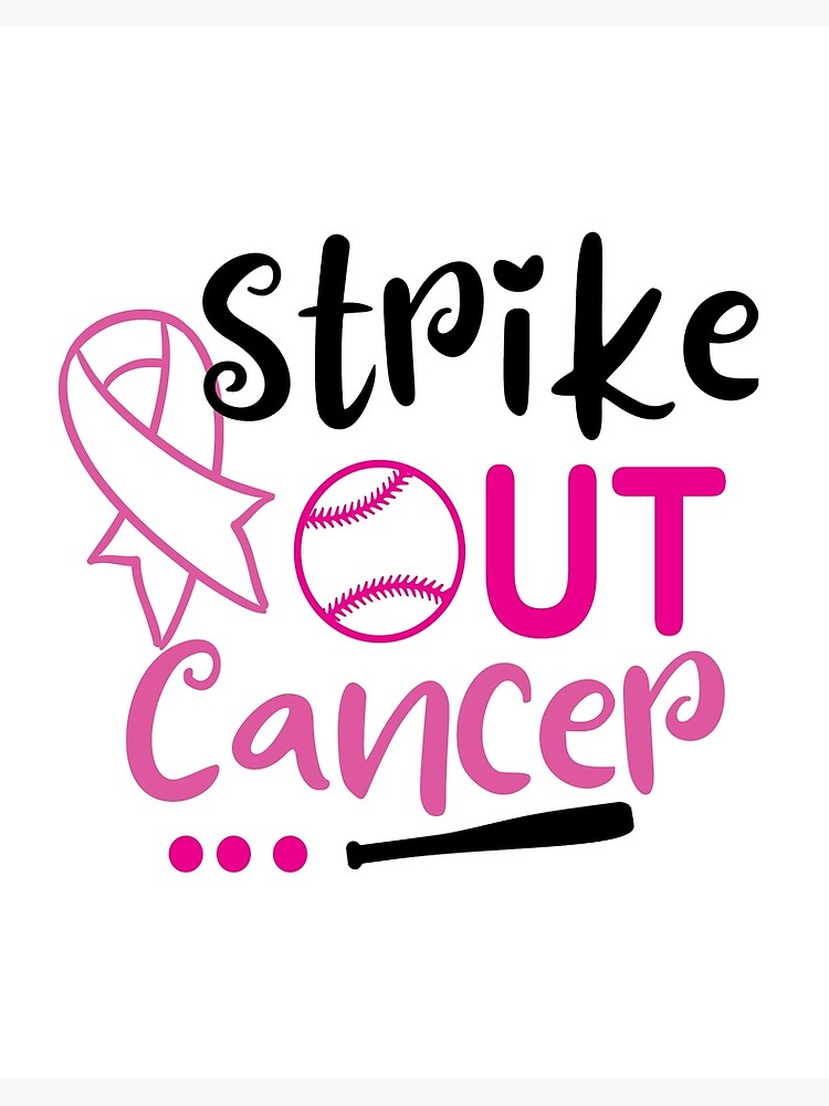 Breast Cancer Baseball Think Pink Ribbon Warrior Survivor Fighter  Mastectomy, Faith Mom, Sister | Art Board Print