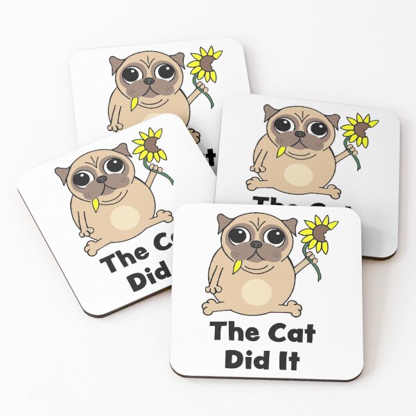 Item preview, The Cat Did It - Funny Faun Pug designed and sold by FabulousBeasts.