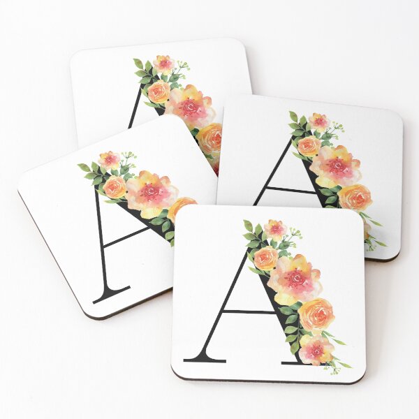 Item preview, Tropical Floral Letter A designed and sold by BuffyDesign.