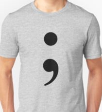 Black Semicolon Unisex T-Shirt