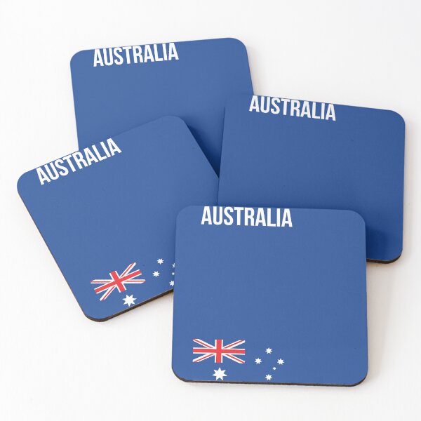 Item preview, Australian Flag on a blue background designed and sold by Brimson-Marlor.