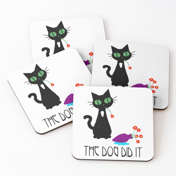 Item preview, The Dog Did It - Funny Black Cat designed and sold by FabulousBeasts.
