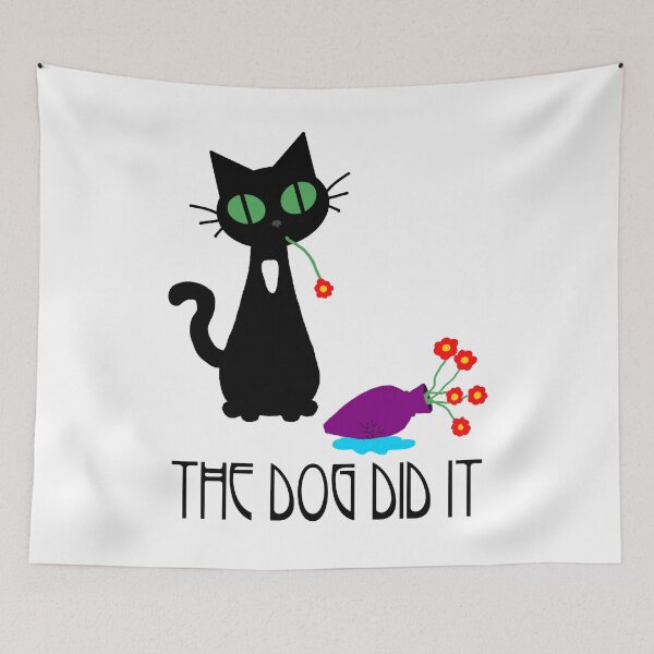 Item preview, The Dog Did It - Funny Black Cat designed and sold by FabulousBeasts.