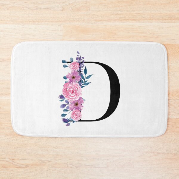 Item preview, Pink & Purple Floral Letter D designed and sold by BuffyDesign.