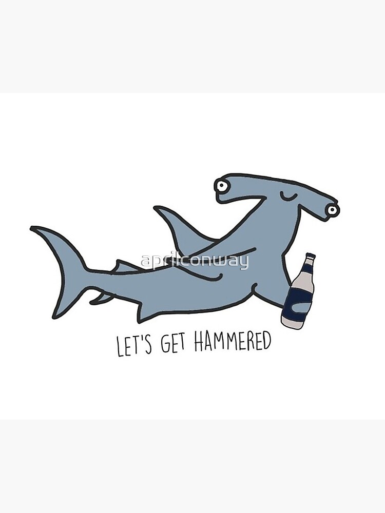 Disover lets get hammered hammerhead shark Tapestry