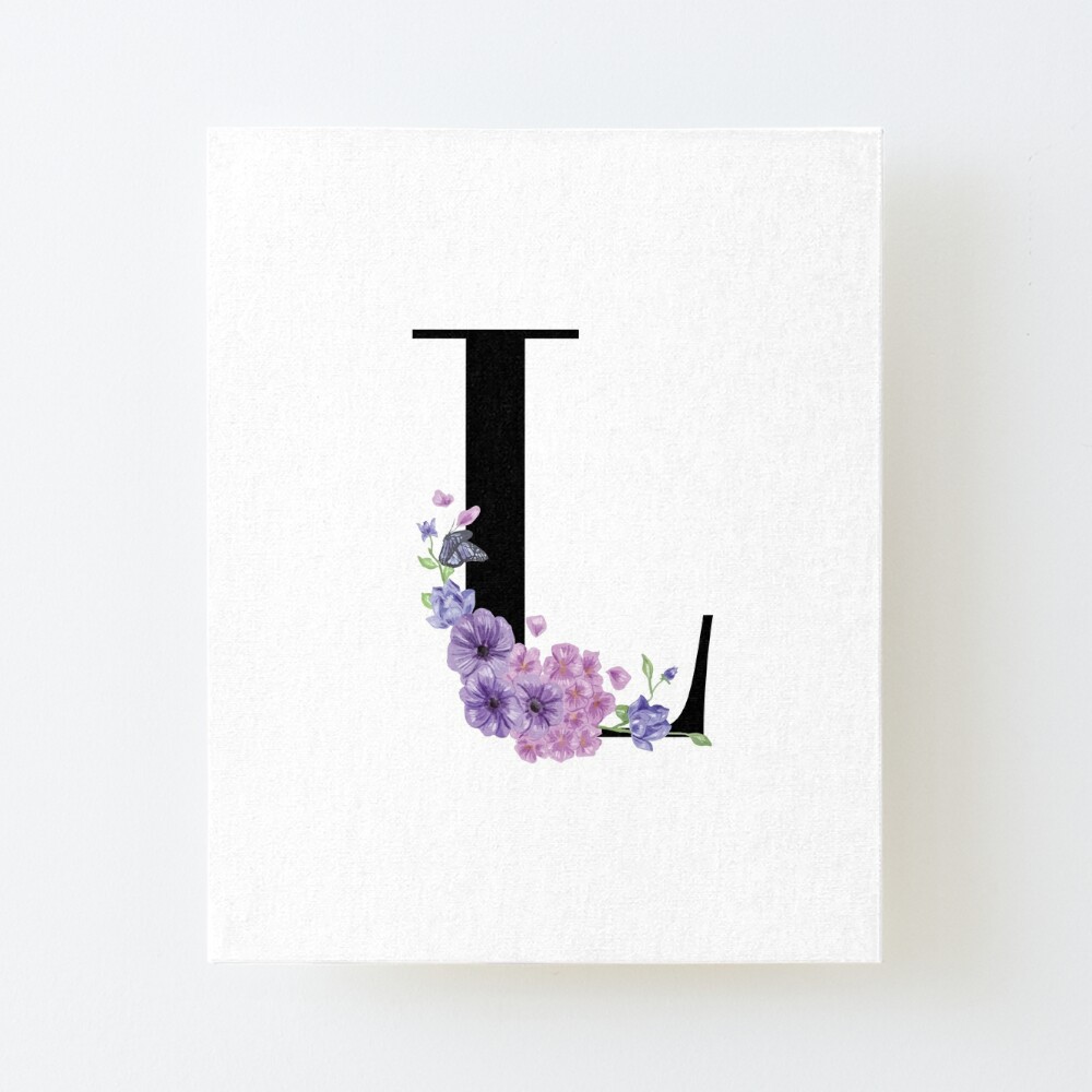 Pink Floral Letter U Art Board Print for Sale by BuffyDesign