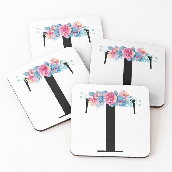 Item preview, Pink Floral Letter T designed and sold by BuffyDesign.