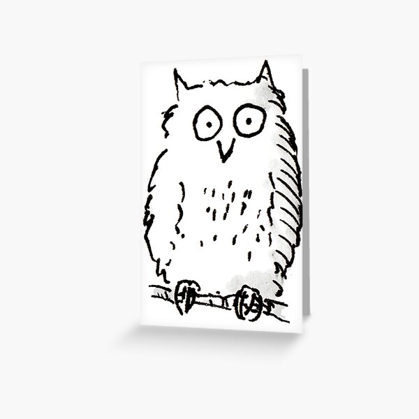 Big Owl print Greeting Card