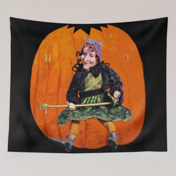 Item preview, Happy Witch Riding A Pumpkin!  designed and sold by heatherfriedman.