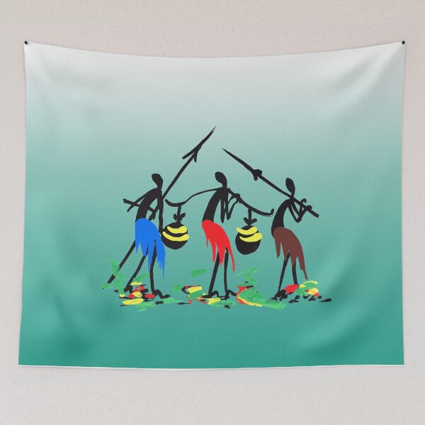 Item preview, Three colorful successful African hunters.  designed and sold by Squirrox.