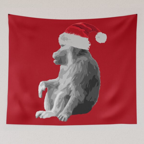 Item preview, Monkey Santa Red designed and sold by sarahrinouye.