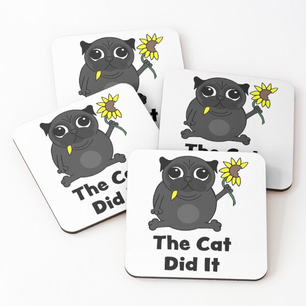 Item preview, The Cat Did It - Funny Black Pug designed and sold by FabulousBeasts.