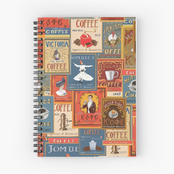Item preview, Vintage Inspired Colorful Coffee Art Collage designed and sold by Valerie Hamill.