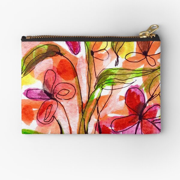 Flowers in a Vase 1.A Zipper Pouch