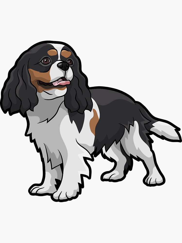 Wandtattoo Cavalier King Charles Spaniel Hund Kopf Wandaufkleber Sticker WA-044 