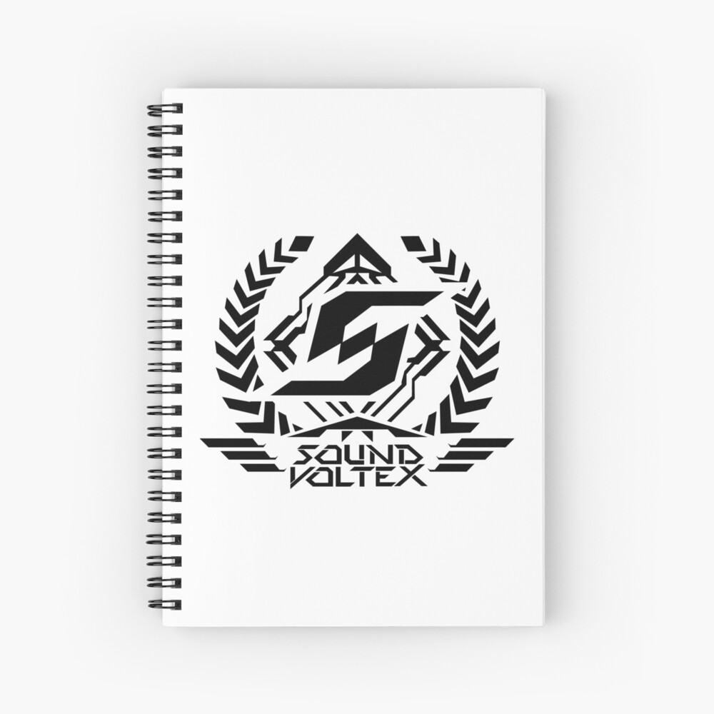 Sound Voltex Logo Black Spiral Notebook By Hazrd Redbubble