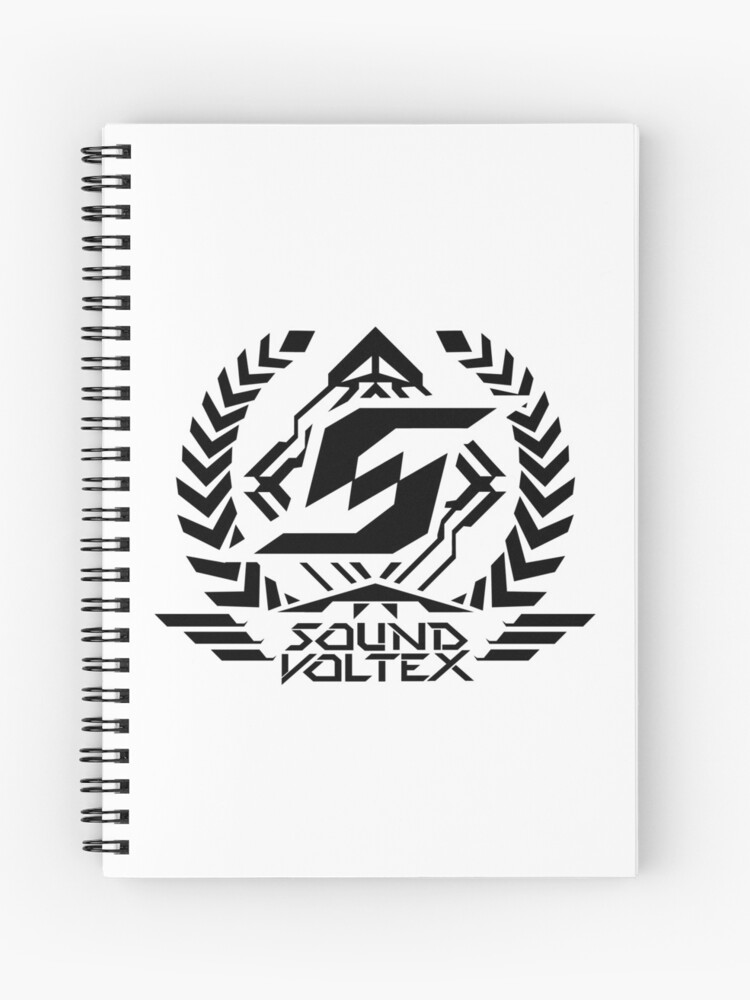 Sound Voltex Logo Black Spiral Notebook For Sale By Hazrd Redbubble