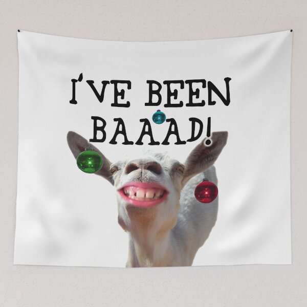Item preview, Funny Christmas goat, naughty list designed and sold by Stephanie  Skeem.