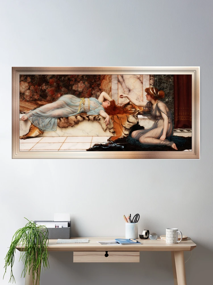 Mischief and Repose by John William Godward Room Decor Poster