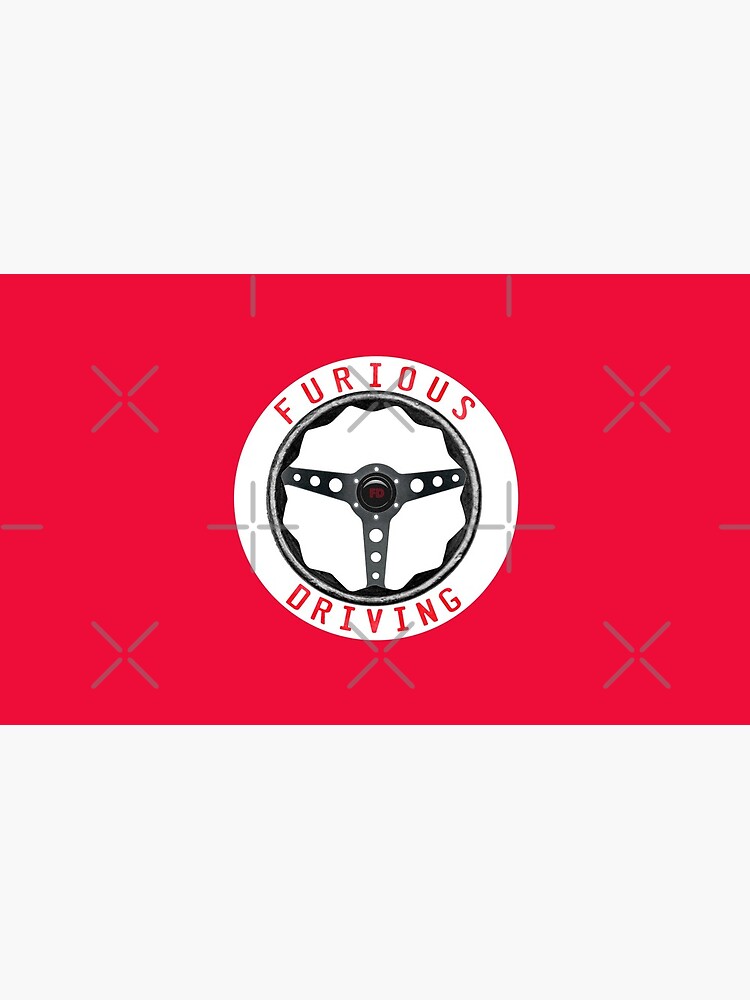 Furious Driving logo - White racing number circle background by matt145qv