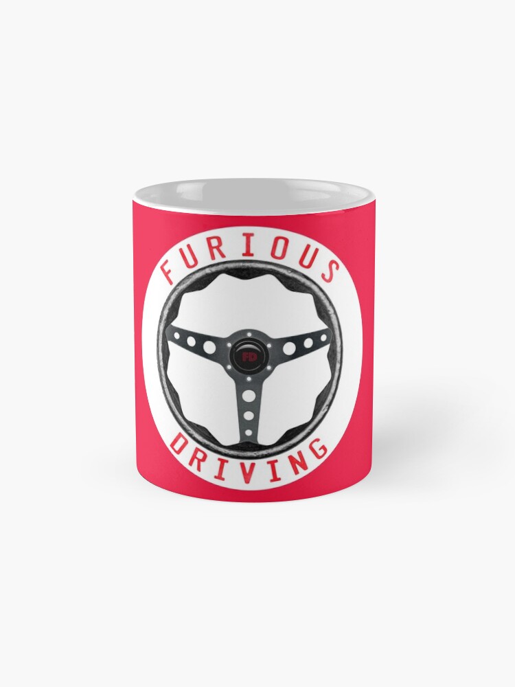 Alternate view of Furious Driving logo - White racing number circle background Mug