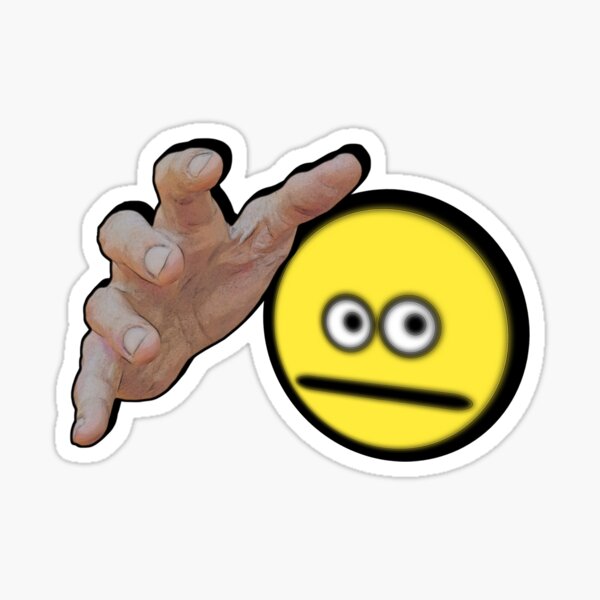 Cursed Emoji Hand Stickers Redbubble