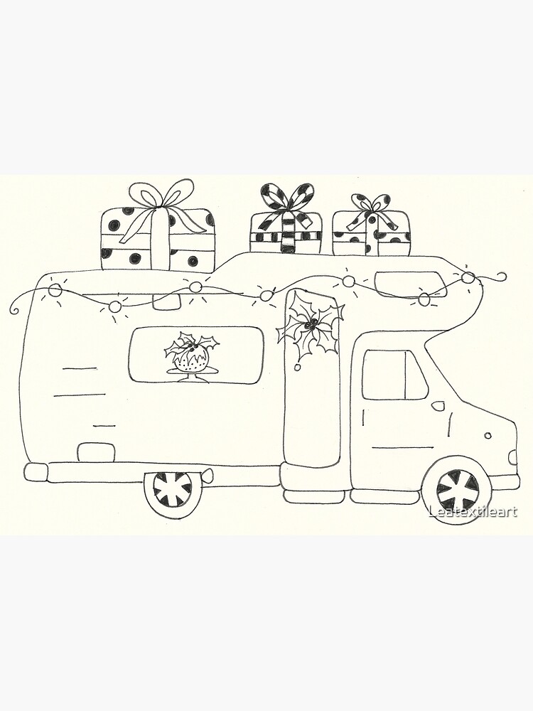 Tapis Flocon Noël pour petite caravane et camping-car